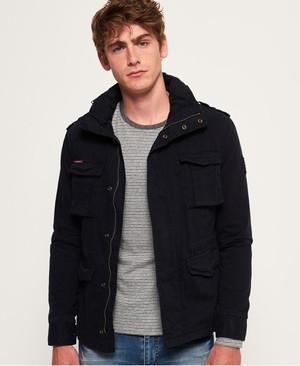 Superdry Rookie Military Férfi Kabát Fekete | OMKPH3598